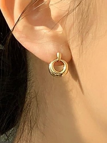 925 Sterling Silver Heart Vintage Stud Earring