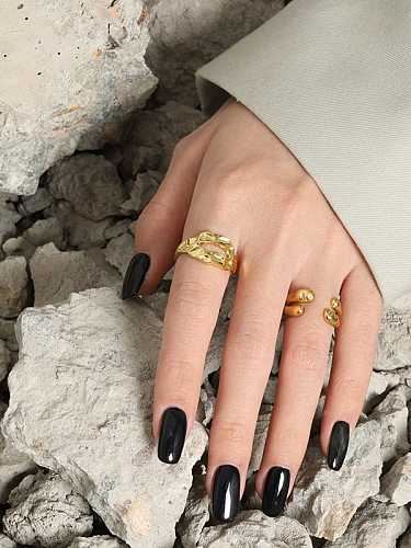 925 Sterling Silver Hollow Geometric Vintage Band Ring
