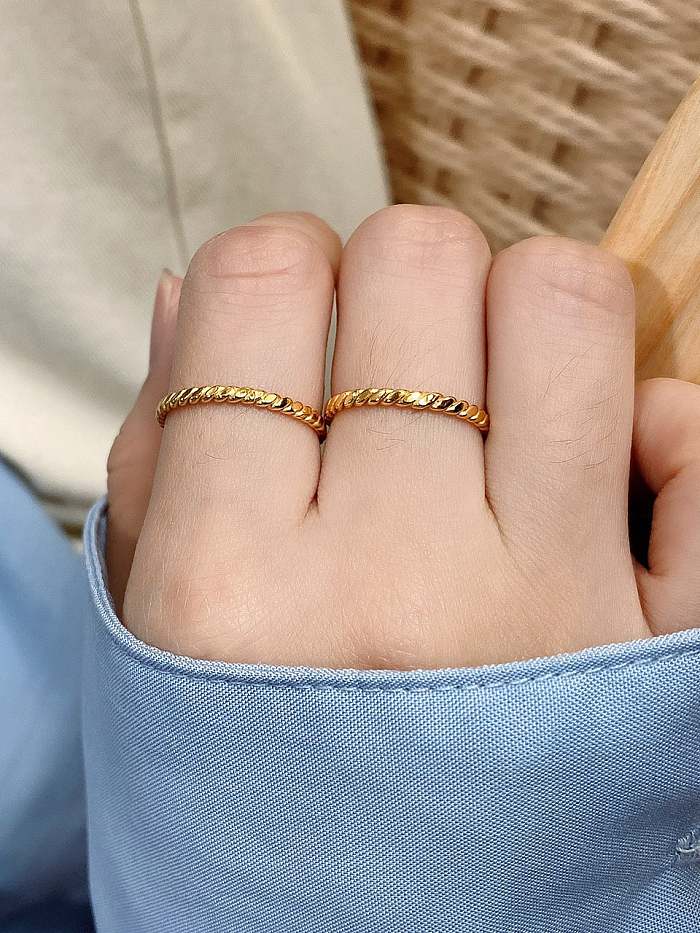 925 Sterling Silver Minimalist Braided Wire Free Size Ring