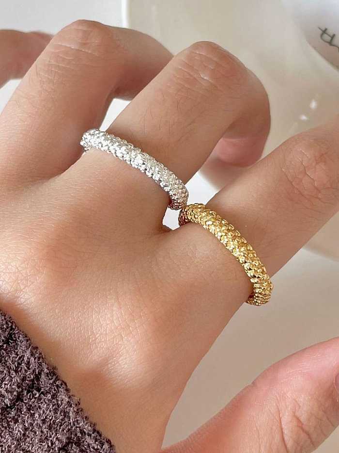 925 Sterling Silver Round Vintage Band Ring