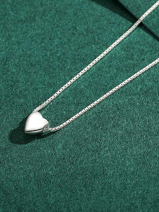 Collier pendentif coeur Smotth minimaliste en argent sterling 925