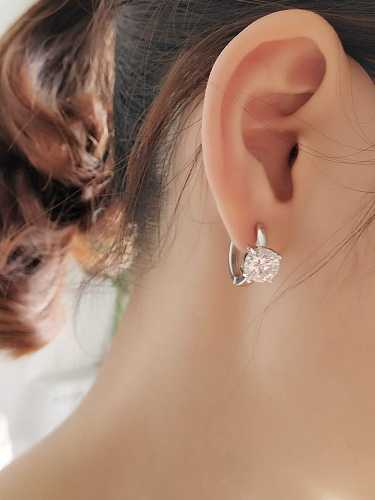 Boucles d'oreilles minimalistes en argent sterling 925 avec zircone cubique