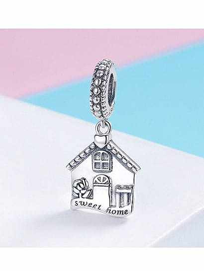 925 silver cute house charms