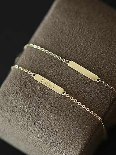 925 Sterling Silber Letter Trend Gliederarmband