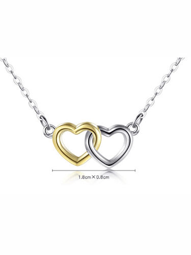 925 Sterling Silver Minimalist Heart Pendant Necklace