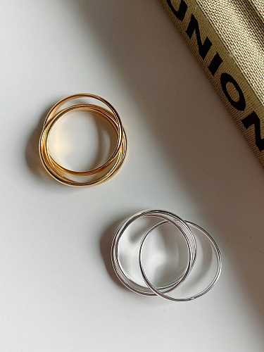 Minimalistischer runder stapelbarer Ring aus 925er Sterlingsilber