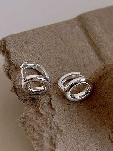 925 Sterling Silver Geometric Minimalist Clip Earring