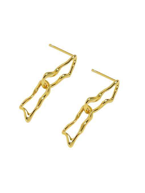925 Sterling Silver Hollow Geometric Vintage Drop Earring