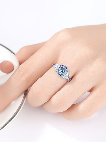 Sterling Silver Sapphire free size Ring