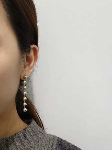 925 Sterling Tassel Bare 4mm Minimalist Stud Earring