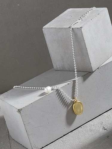 Geometrisches minimalistisches Gliederarmband aus 925er Sterlingsilber