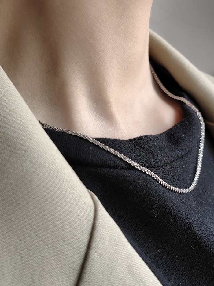925 Sterling Silver Cauliflower Chain Necklace