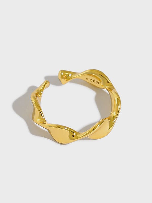 925 Sterling Silver Irregular Minimalist Band Ring