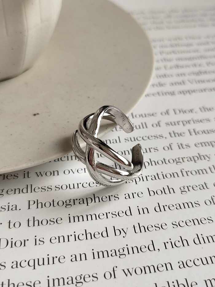 925 Sterling Silver Irregular Trend Statement Ring