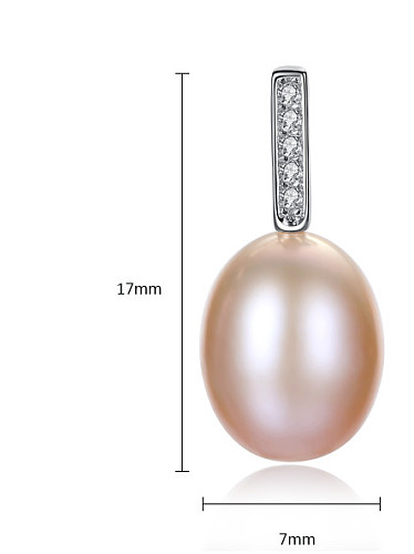 Sterling silver simple natural freshwater pearl earrings