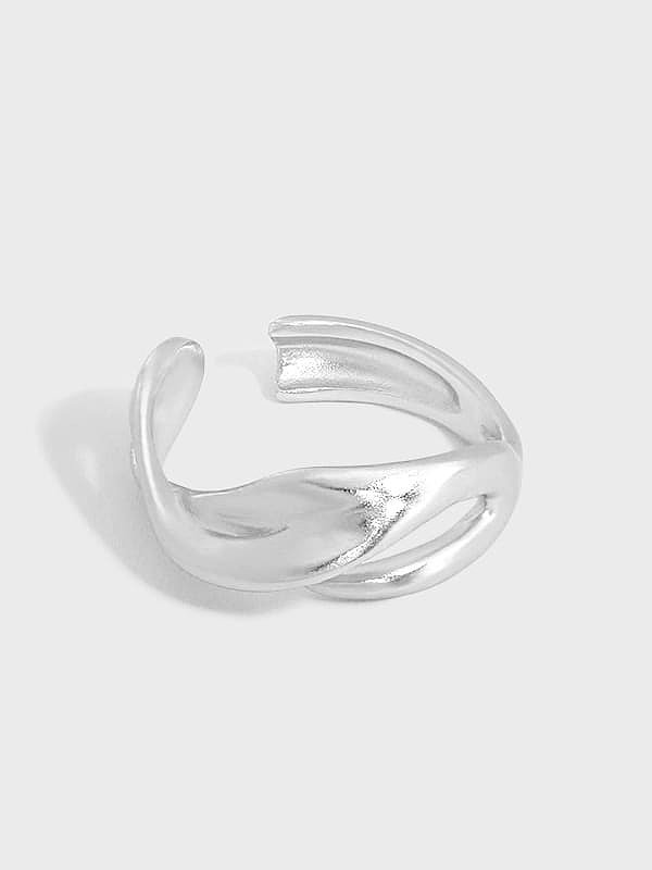 Bague minimaliste irrégulière en argent sterling 925