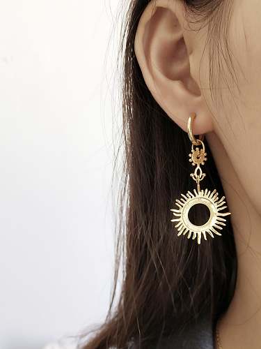 925 Sterling Silver Statement Sun Goddess Single Earrings