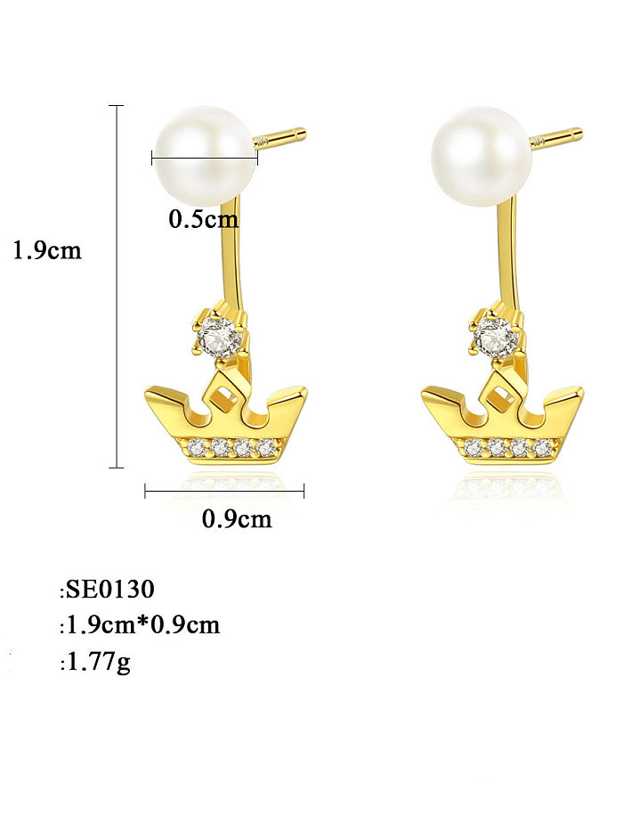 925 Sterling Silver Freshwater Pearl Irregular Minimalist Stud Earring