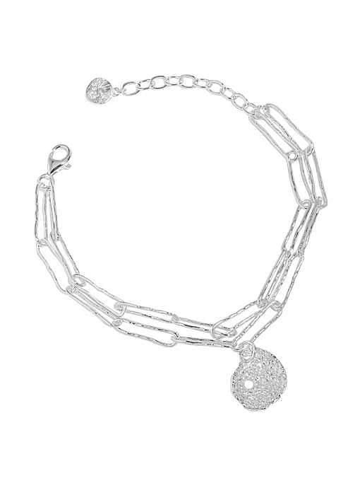 Bracelet à maillons minimalistes géométriques en argent sterling 925