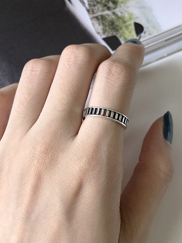 925 Sterling Silver With Antique Silver Plated Simplistic Rings