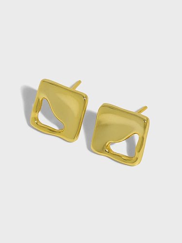 Boucles d'oreilles minimalistes carrées Smotth en argent sterling 925
