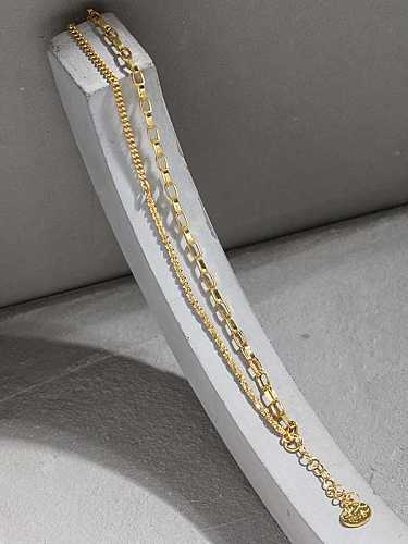 Unregelmäßiges, minimalistisches Strangarmband aus 925er Sterlingsilber