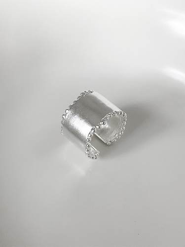 خاتم من الفضة الإسترليني عيار 925 بتصميم هندسي ناعم