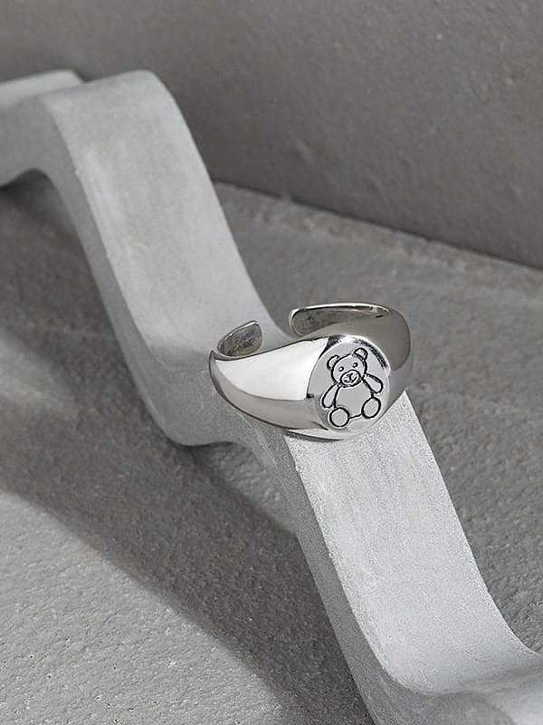 Bague vintage ours en argent sterling 925