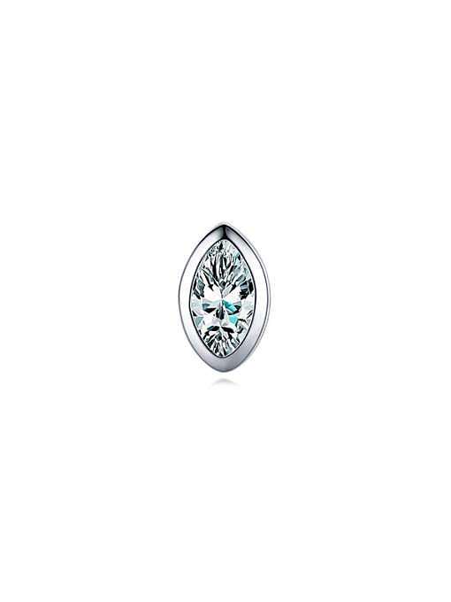 925 Sterling Silber Kubikzirkonia Geometrischer niedlicher einzelner Ohrring (einzeln)