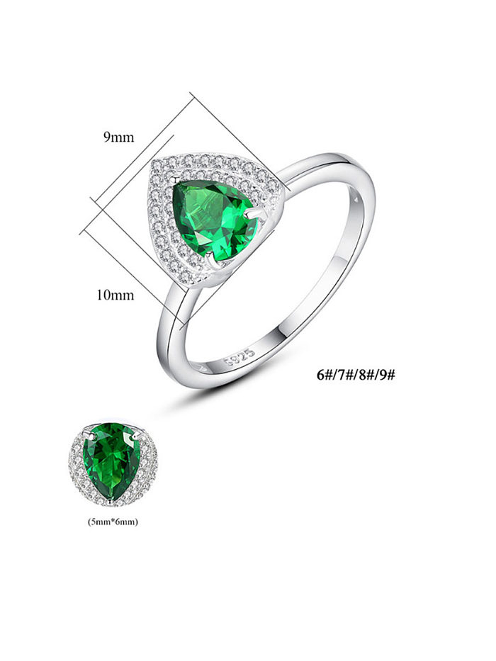 925 Sterling Silver With Cubic Zirconia Delicate Heart Band Rings