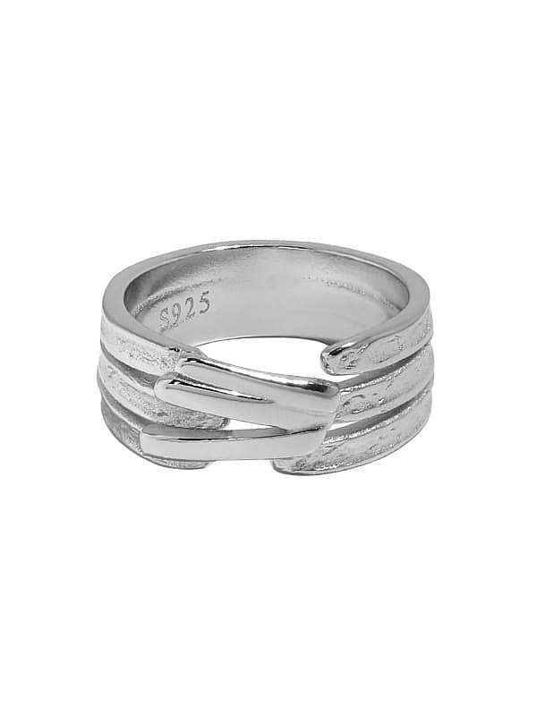 925 Sterling Silver Geometric Vintage Stackable Ring