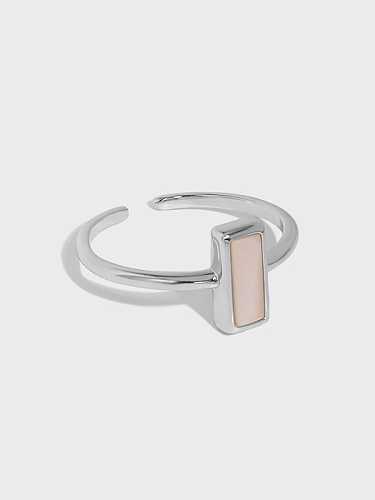 925 Sterling Silver Shell Geometric Minimalist Band Ring