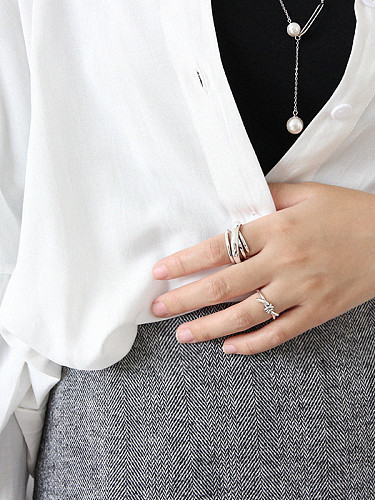 925 Sterling Silver With Antique Silver Plated Irregular free size Rings