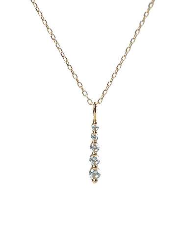 Collier délicat géométrique en or avec strass en argent sterling 925