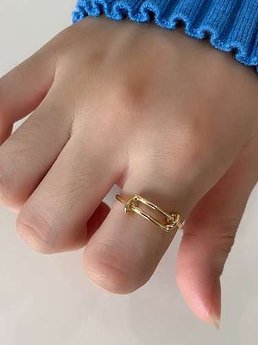 Ring aus 925er Sterlingsilber, geometrisch, minimalistisch, zum Ziehen, rund, freie Größe