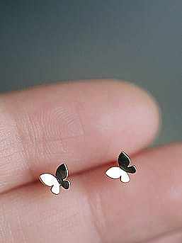 925 Sterling Silver Butterfly Minimalist Stud Earring