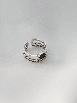 Anel de tamanho livre de prata esterlina simples retrô tailandês