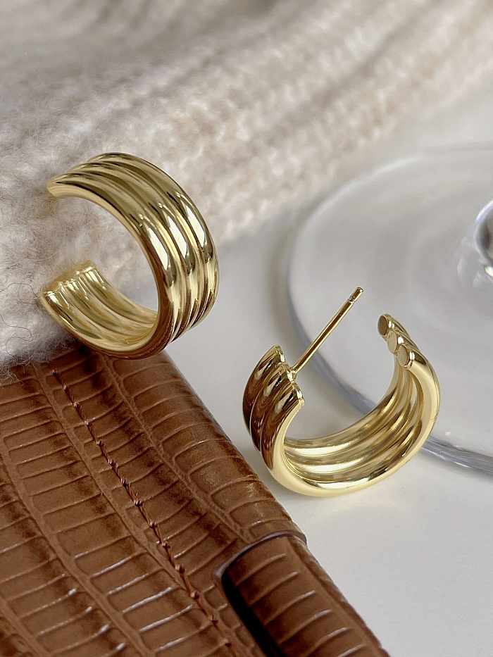 Pendiente de botón vintage geométrico de plata de ley 925