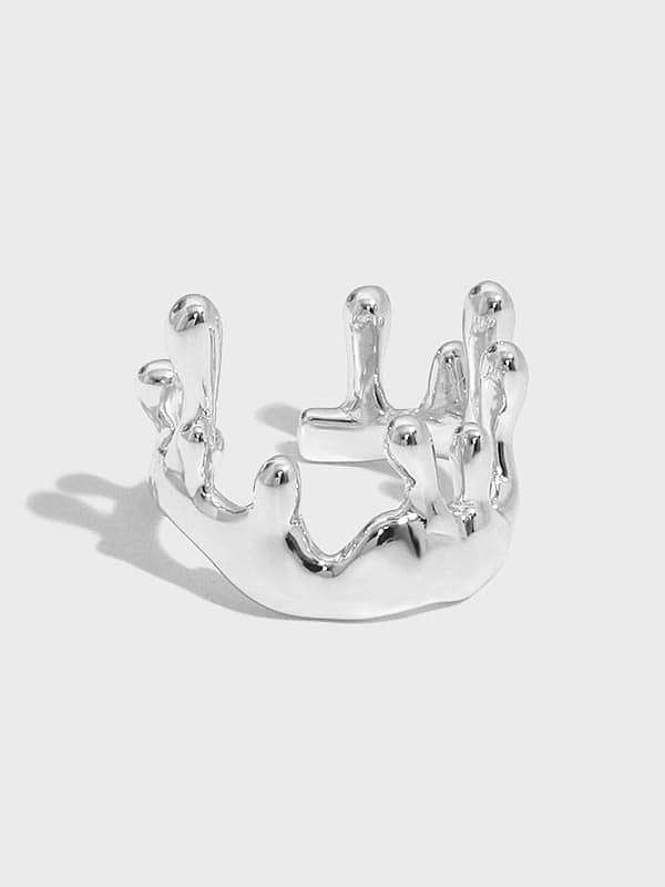 925 Sterling Silver Irregular Minimalist Band Ring