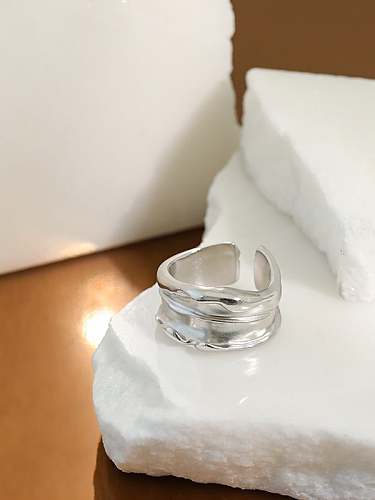 925 Sterling Silver Irregular Vintage Band Ring