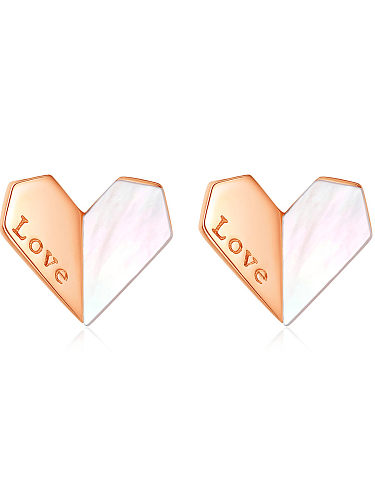 Boucles d'oreilles minimalistes en forme de coeur en argent sterling 925