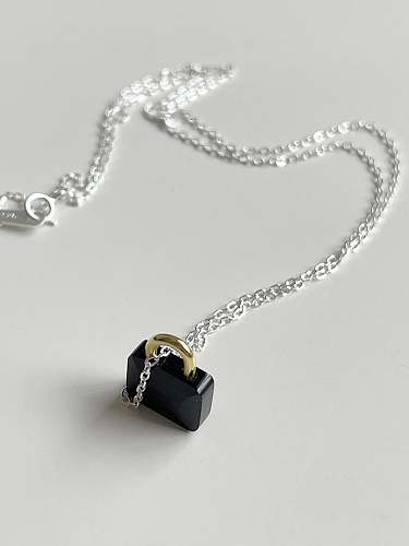 925 Sterling Silver Geometric Minimalist Necklace