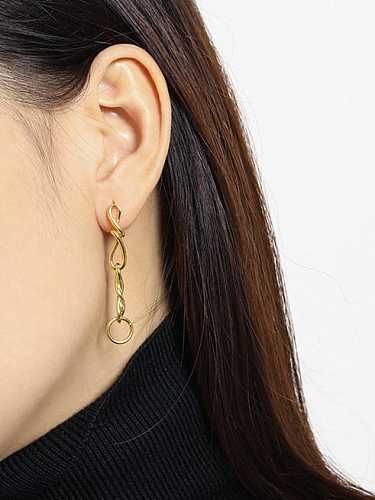 925 Sterling Silver Geometric Vintage Drop Earring