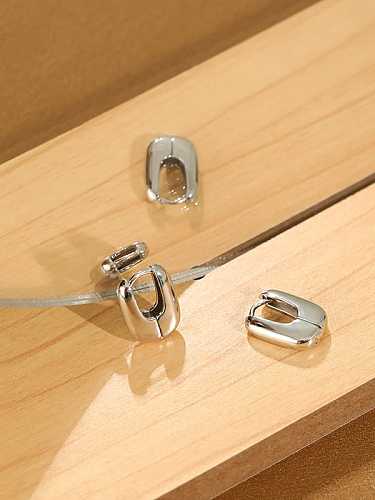 925 Sterling Silver Rectangle Minimalist Stud Earring