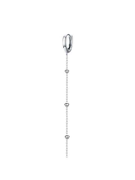 925 Sterling Silver Cubic Zirconia Tassel Minimalist Long Single Earring(Single-Only One)
