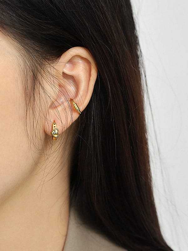 925 Sterling Silver Irregular Vintage Single Earring [Single]
