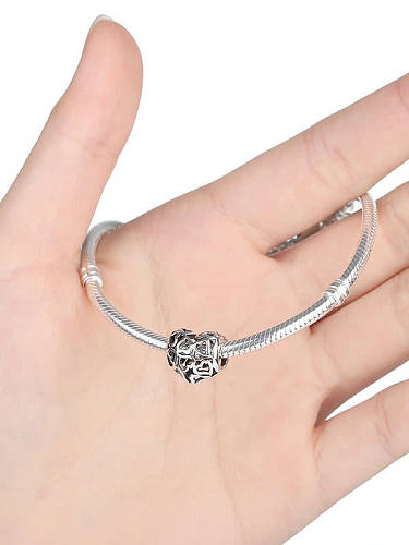 925 silver cute heart charms