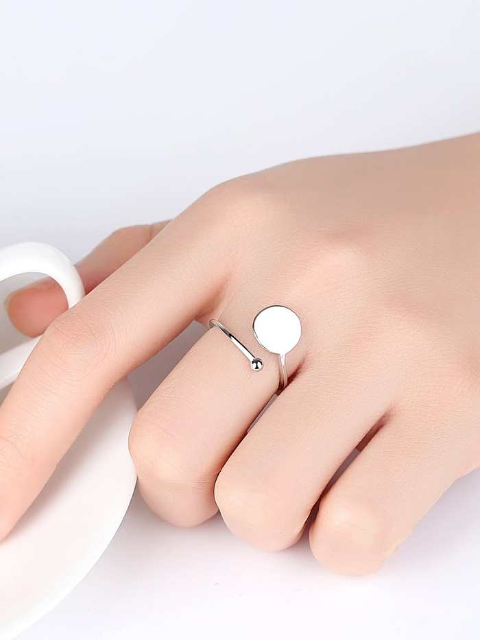 925 Sterling Silver Smooth Round Minimalist Free Size Band Ring