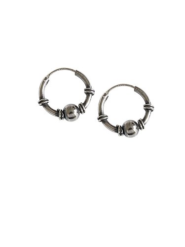 Boucles d'oreilles créoles minimalistes géométriques en argent sterling 925