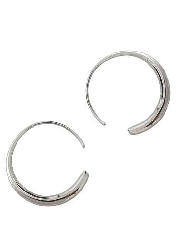 Runder minimalistischer Creolen-Ohrring aus 925er Sterlingsilber